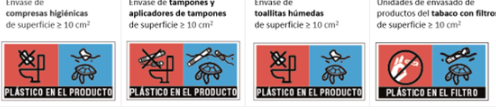 pictogramas de medio ambiente con relacion al plastico